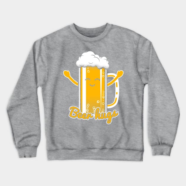 Beer Hugs Crewneck Sweatshirt by synaptyx